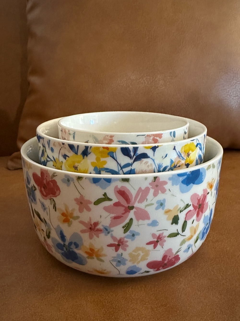 alta nesting bowls • ceramic • pottery • serving bowls • floral print